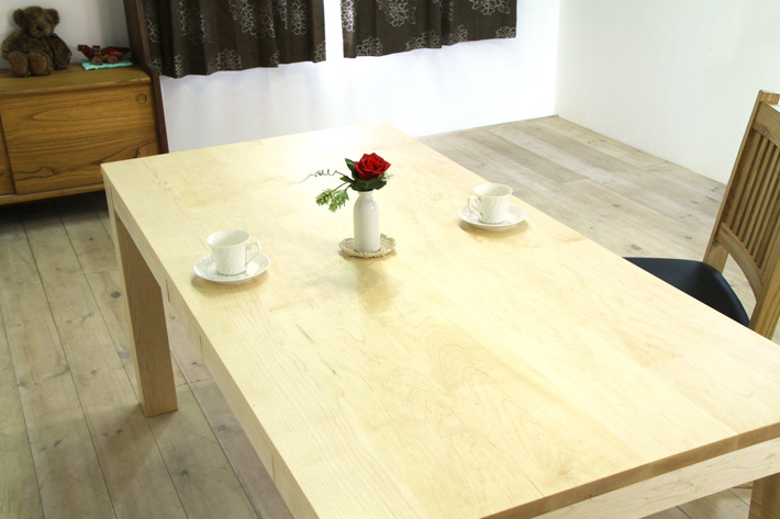 天然木・無垢のダイニングテーブル 風雅／fuuga メープル イメージ1