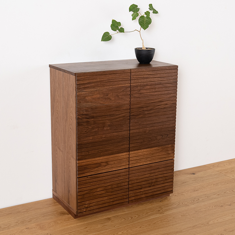 風雅／FUUGA サイドキャビネット98（ウォールナット・ウォルナット