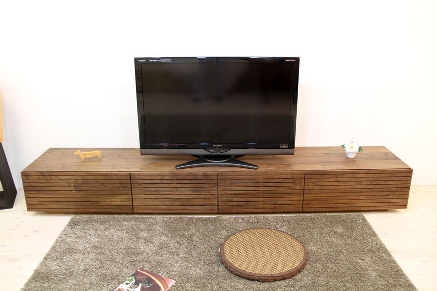 天然木・無垢を使ったテレビ台・テレビボード 風雅  ウォールナット／ウォルナット 幅2700mm 