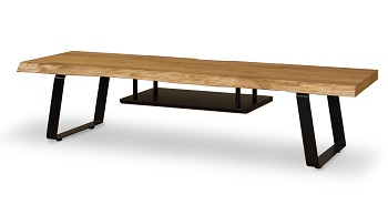 Olivia 一枚板モダンテイスト風 テレビボード 幅1500mm ホワイトオーク