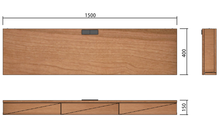 DECO_デスク幅1500詳細