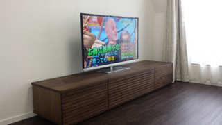 天然木・無垢のテレビボード-W1800-ウォールナット-風雅1