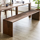 【サイズオーダー可能】凛/RIN Type2 ベンチ・長イス(ウォールナット・ウォルナット)