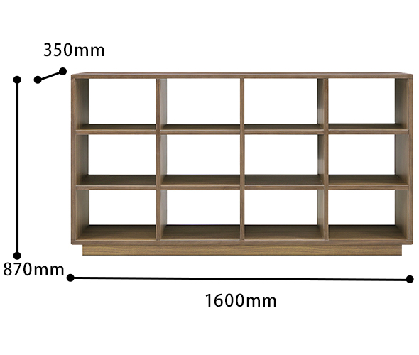 Olivia 木製 フリーラック幅1600サイズ図面