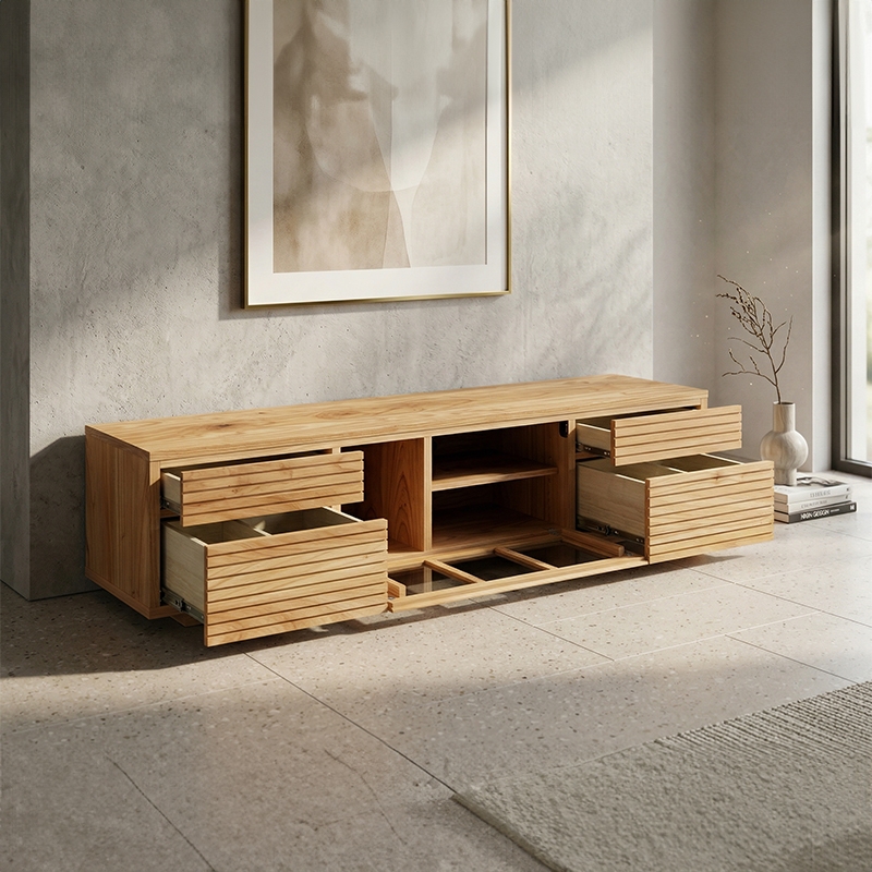 天然木・無垢を使ったテレビ台・テレビボード 風雅  -タイプ2 1800mm センダン イメージ1