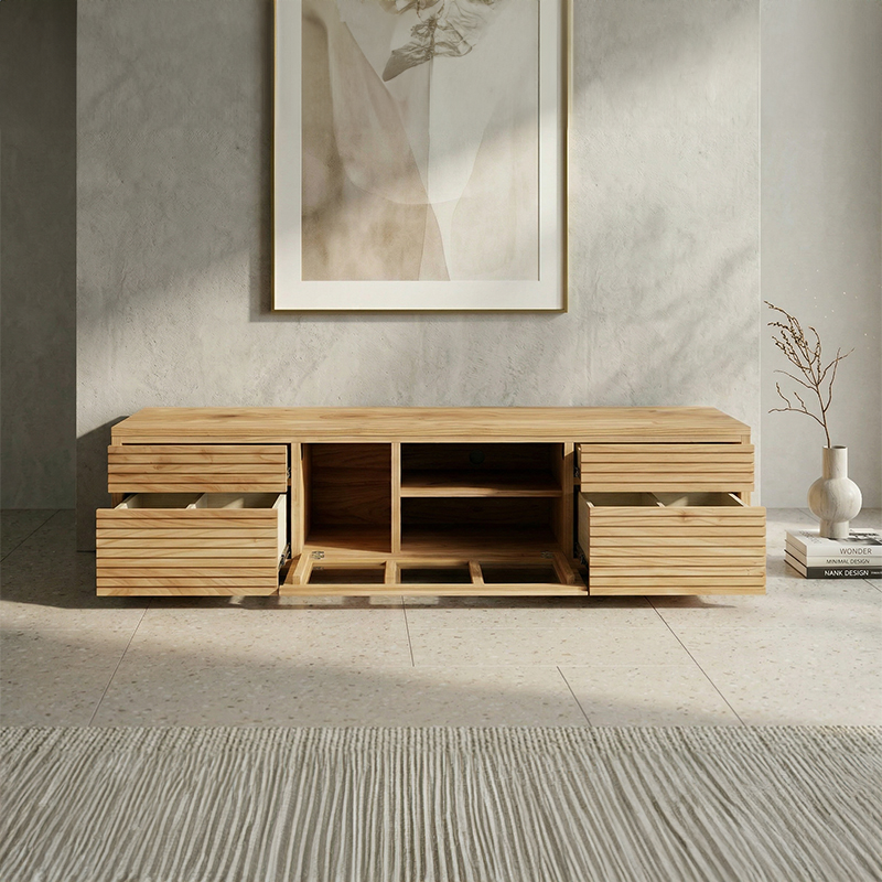 天然木・無垢を使ったテレビ台・テレビボード 風雅  -タイプ2 1800mm センダン イメージ1