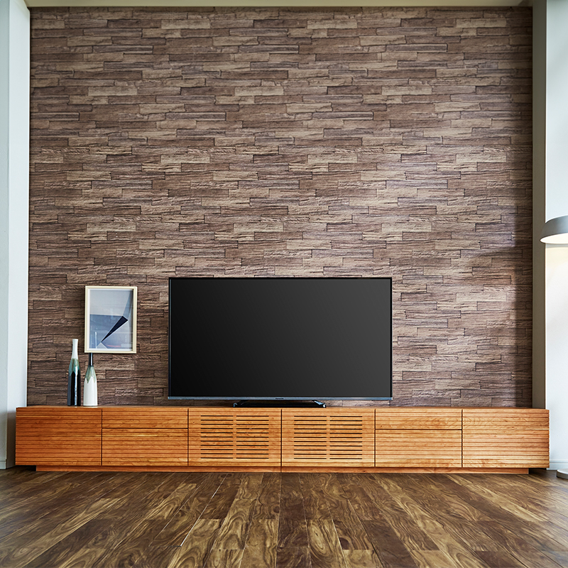 天然木・無垢の大型テレビボード風雅タイプ2センダン幅3000mm 