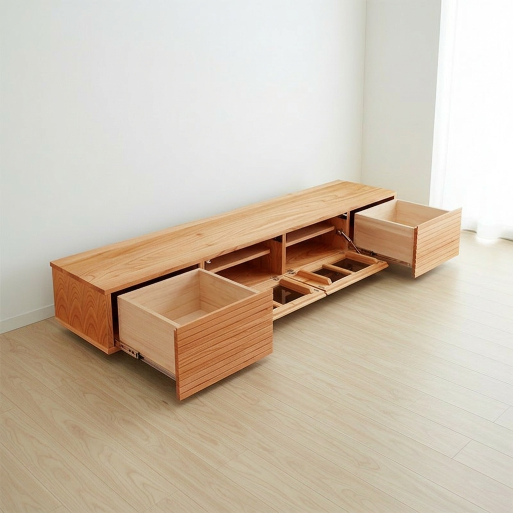 天然木・無垢を使ったテレビ台・テレビボード 風雅  2000mm ウォールナット／ウォルナット イメージ3