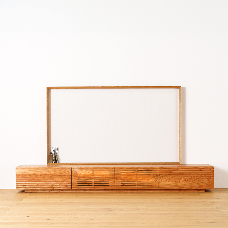 天然木・無垢を使ったテレビ台・テレビボード 風雅 センダン 幅2400mm
