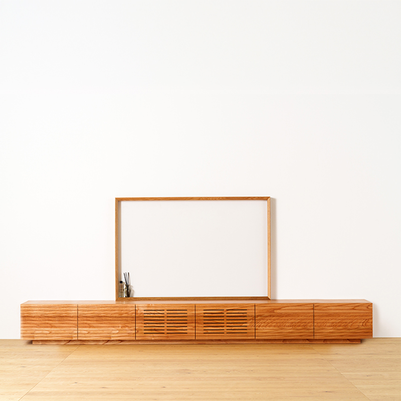 天然木・無垢の大型テレビボード風雅3000mmセンダン2