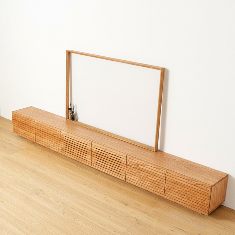 天然木・無垢の大型テレビボード風雅3000mmセンダン2