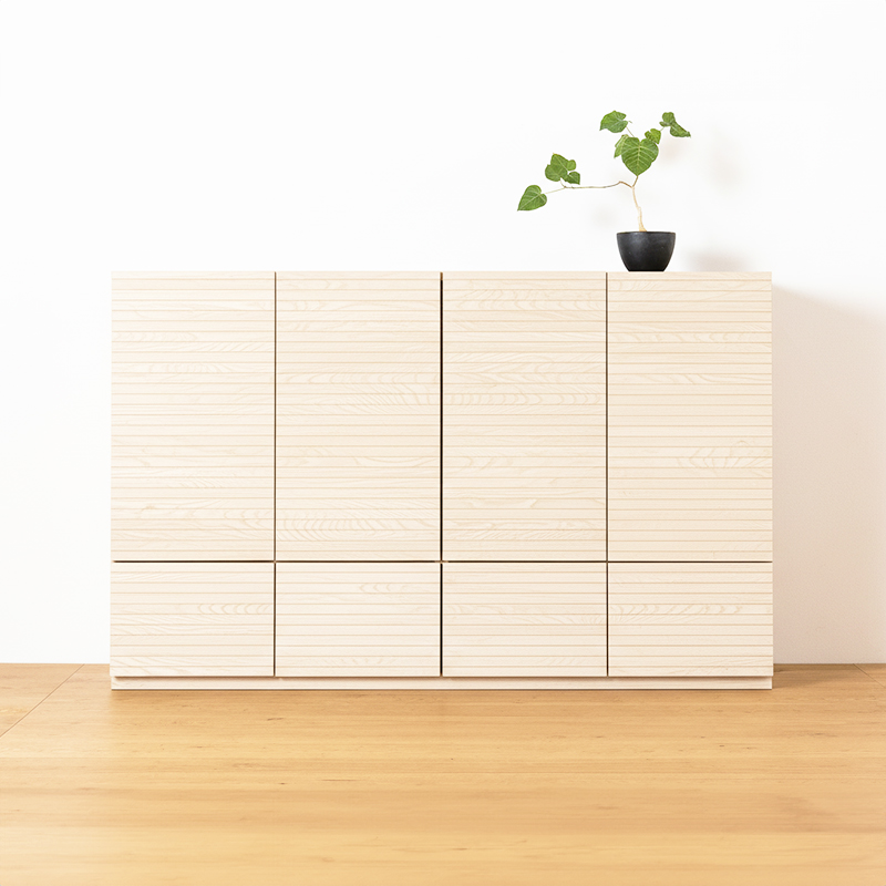 風雅 キャビネット ホワイトアッシュ 幅1800mm イメージ1