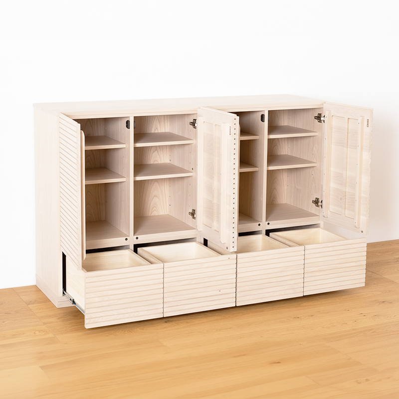 風雅 キャビネット ホワイトアッシュ 幅1800mm イメージ3