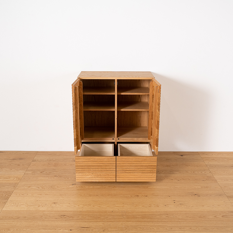 風雅 キャビネット 幅980mm ホワイトオーク イメージ2