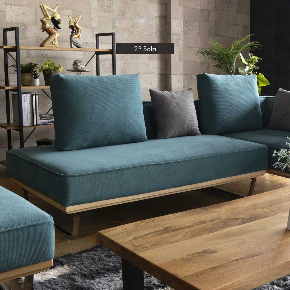 Grace 2Pソファ (クッション大x1、クッション小x1 付属)