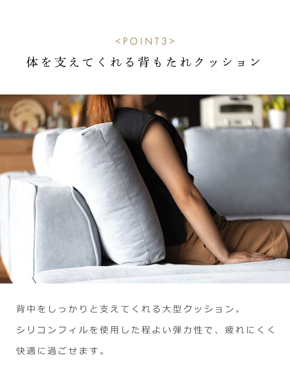 Grace 2Pソファ (クッション大x1、クッション小x1 付属)