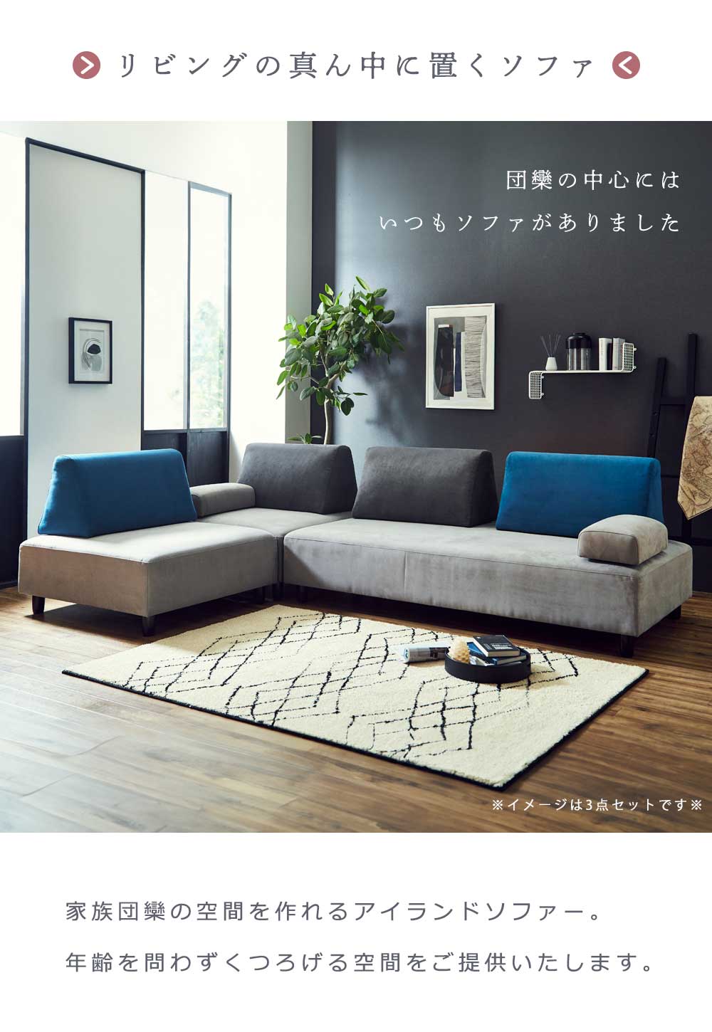 Grace 2Pソファ (背クッション　1個付)