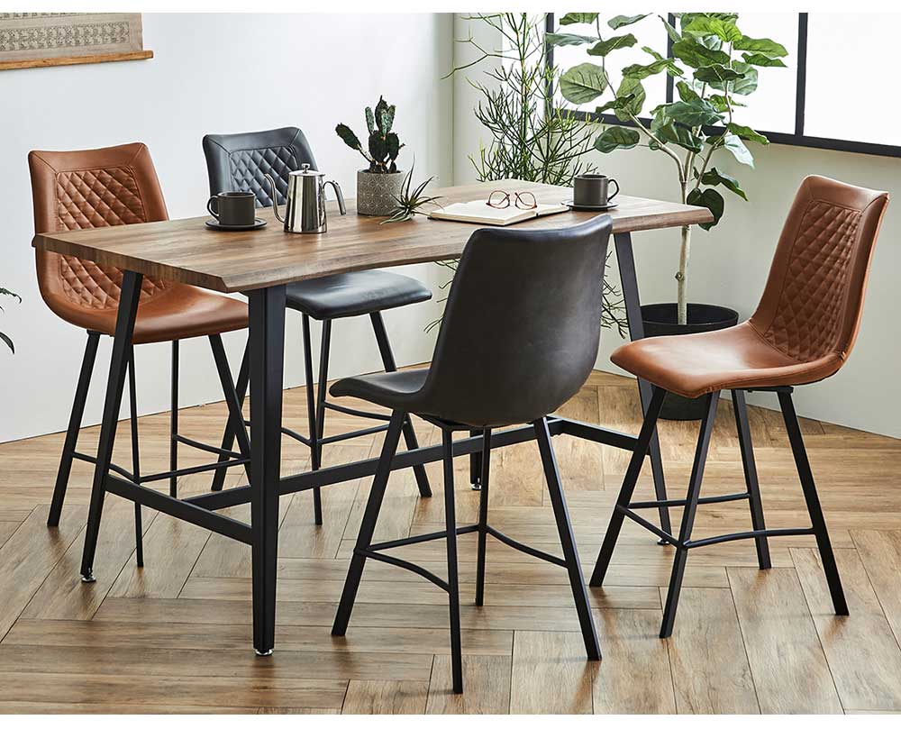 Grace ダイニングセット　90ハイカウンターテーブル　5点セット
