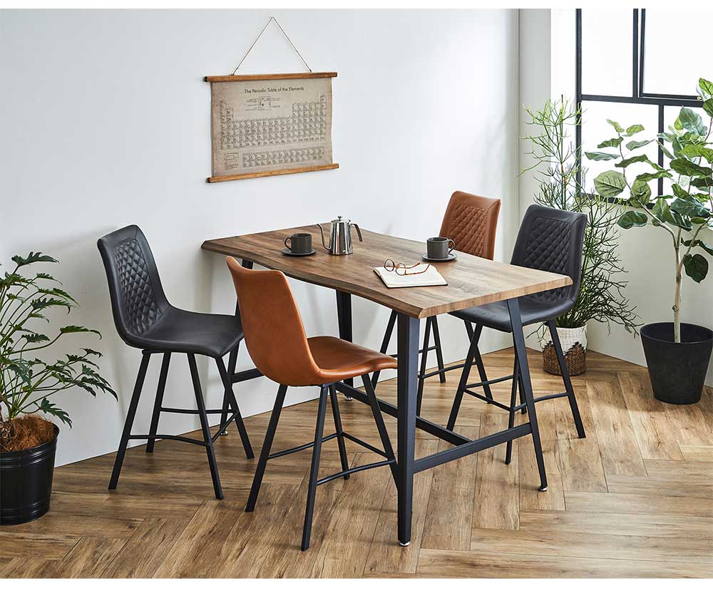 Grace ダイニングセット　90ハイカウンターテーブル　5点セット