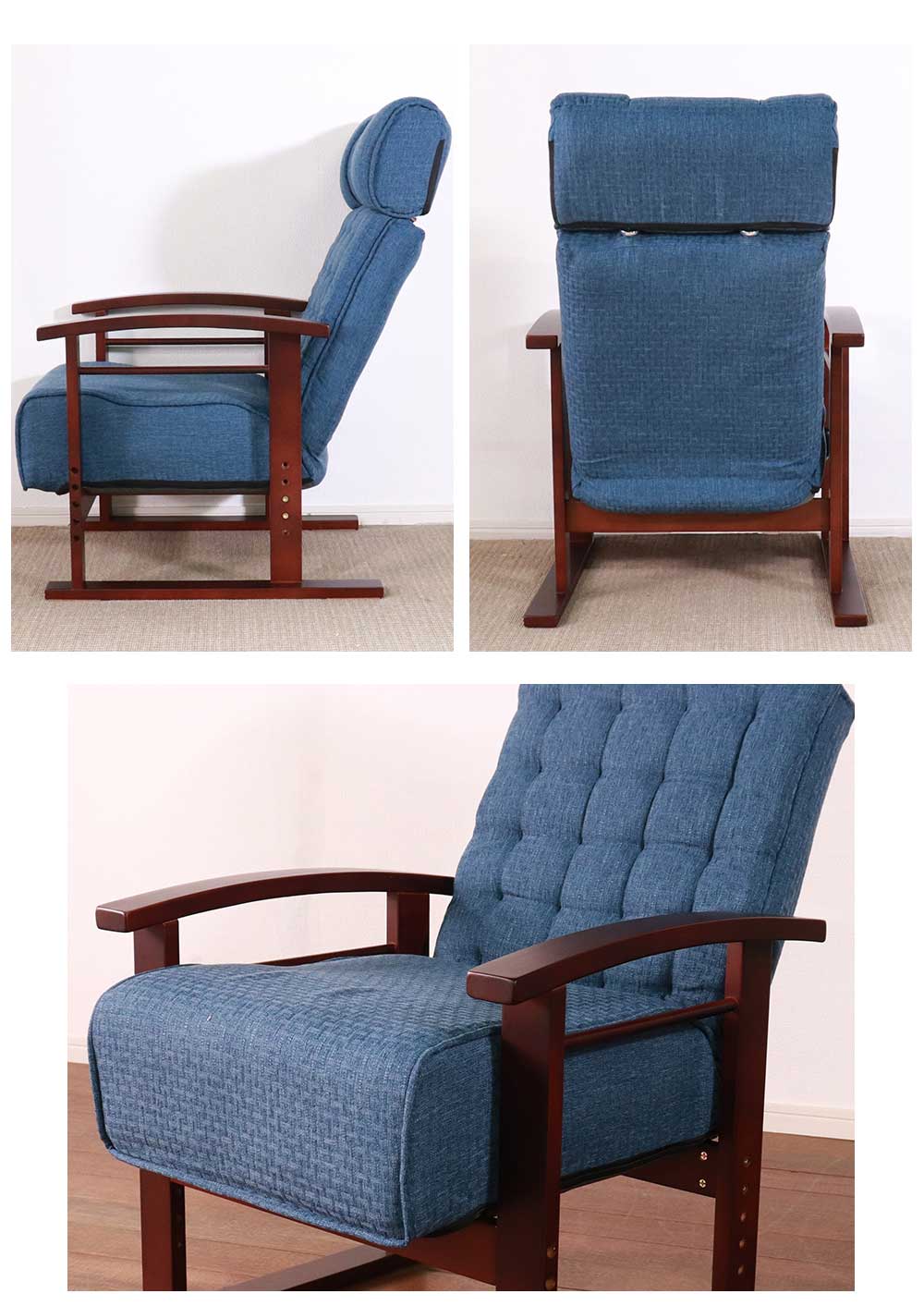 Grace 座椅子　木肘高座椅子