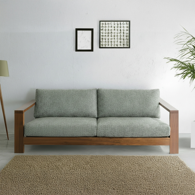 Olivia木枠ファブリック3人掛けソファ幅2050