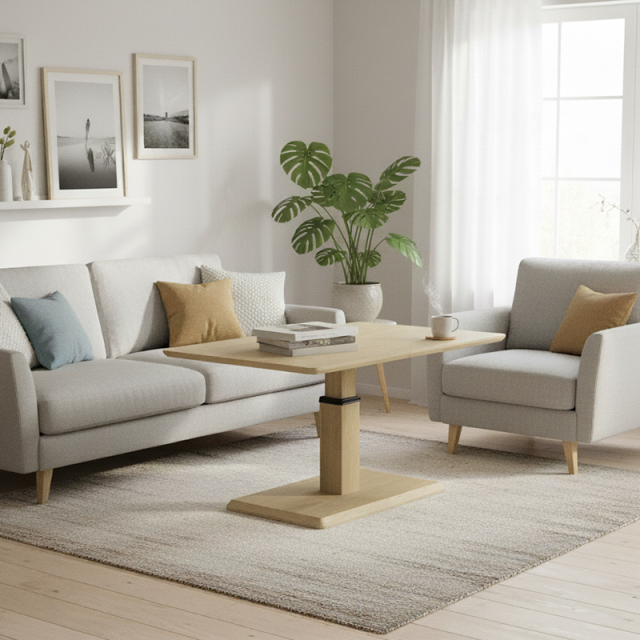 Olivia ガス式圧昇降 テーブル幅1100mm