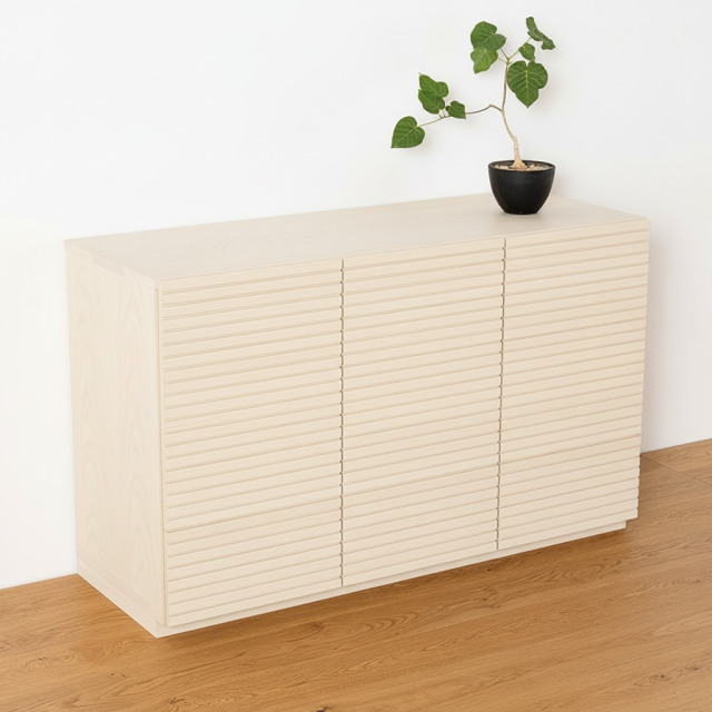 風雅 キャビネット ホワイトアッシュ 幅1200mm 