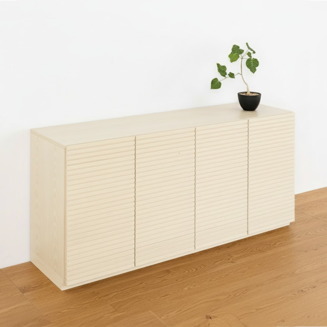 風雅 キャビネット ホワイトアッシュ 幅1200mm 