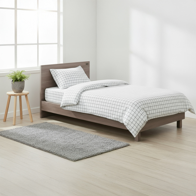 Tasiaコンセント付シンプルベッド シングル