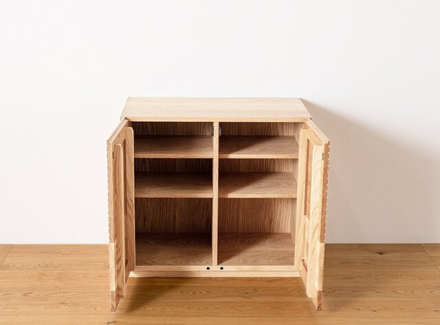 Sagggキャビネット 風雅／FUUGA キャビネット W800（ホワイトアッシュ）