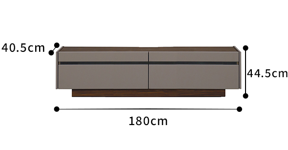 Kurtテレビボード　Mat180サイズ図面詳細