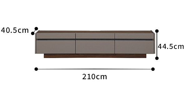 Kurtテレビボード　Mat210サイズ図面詳細